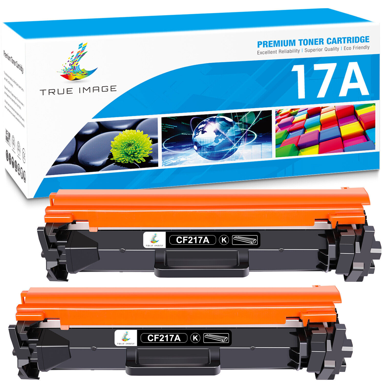 2 Pack CF217A Toner Cartridge for HP 17A LaserJet Pro MFP M130fn M102w M102a