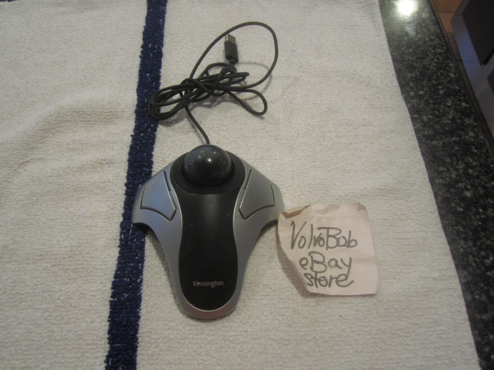KENSINGTON ORBIT OPTICAL TRACKBALL MOUSE USB WIRED M01591 - TESTED & WORKS