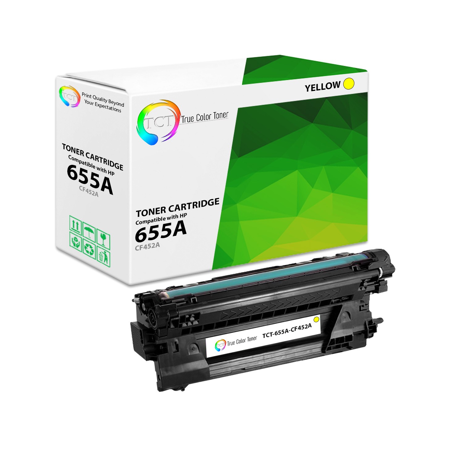 TCT Premium 655A For HP CF452A Yellow LaserJet M652 M653 M681 Compatible Toner