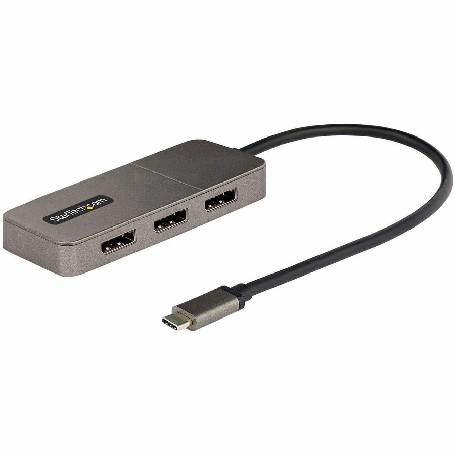 StarTech 3-Port USB-C Multi-Monitor Adapter, Type-C to 3x DisplayPort MST Hub,