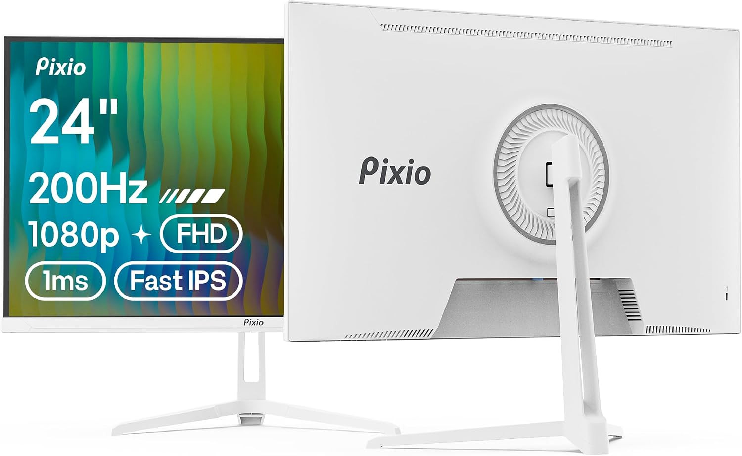PX248 Wave White 24 Inch 200Hz Refresh Rate FHD 1080P Resolution Fast IPS Panel