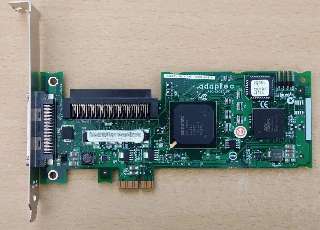 Adaptec 29320LPE PCIe Ultra320 SCSI Controller Card PCI-Express PCI-E
