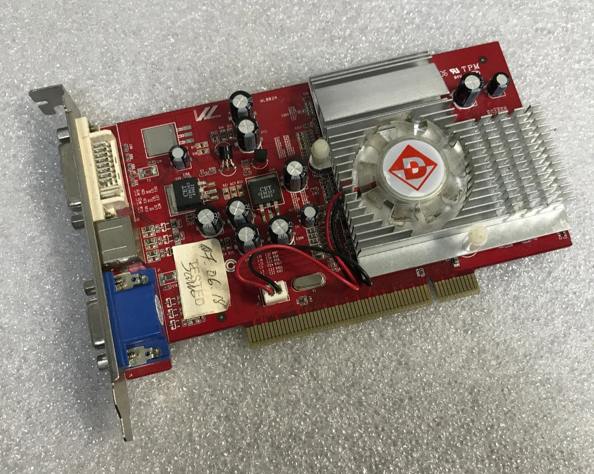 ATI Radeon 9250 PN 8915-981 128MB DDR WITH DVI C3D 6058 AGP Silent Connect 3D