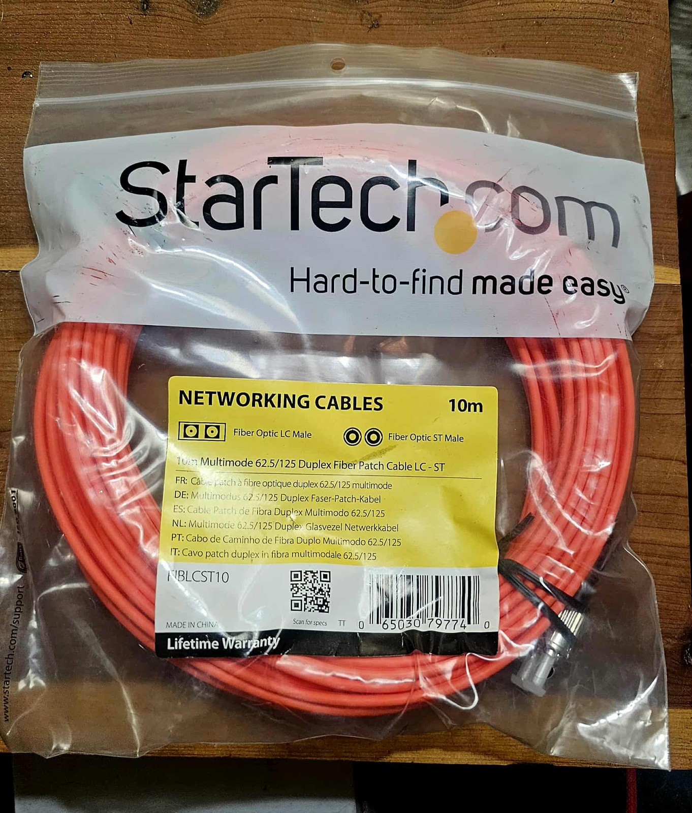StarTech.com 10m Multimode 62.5/125 Duplex Fiber Patch Cable LC -ST 