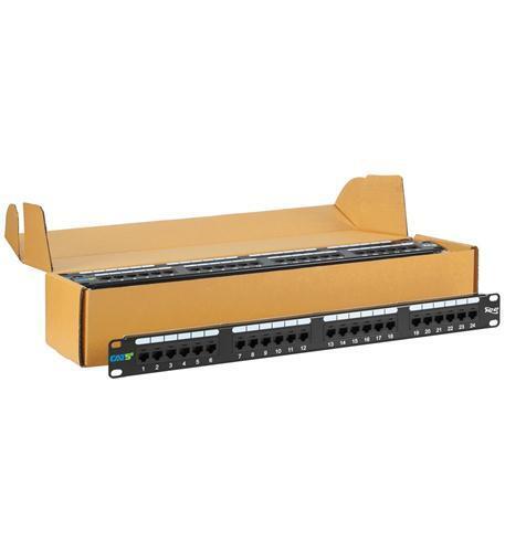 ICC CAT5e Patch Panel with 24 Ports and 1 RMS in 6-Pack (icmpp245ev)