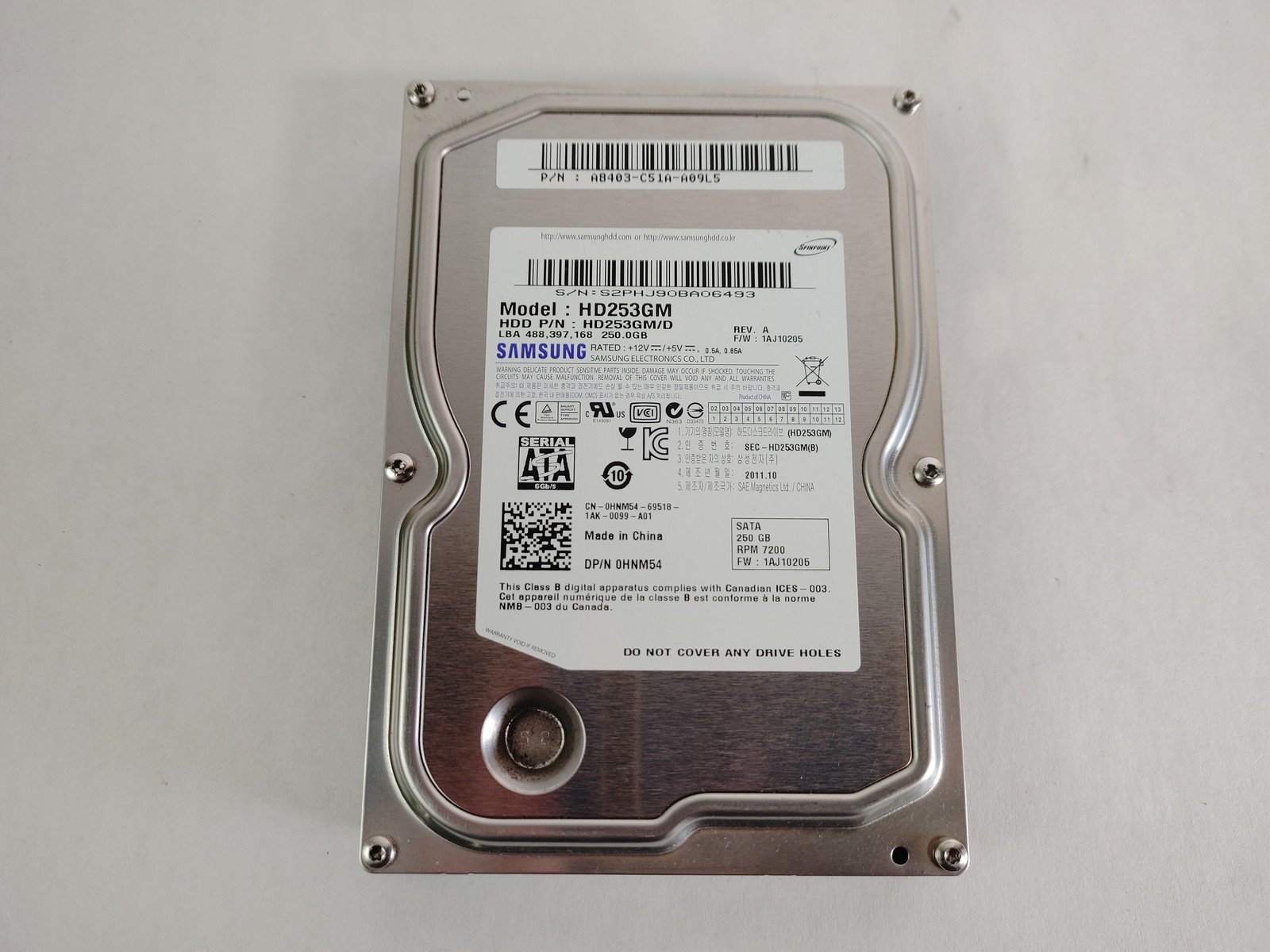 Samsung Spinpoint HD253GM 250 GB SATA II 3.5 in Desktop Drive