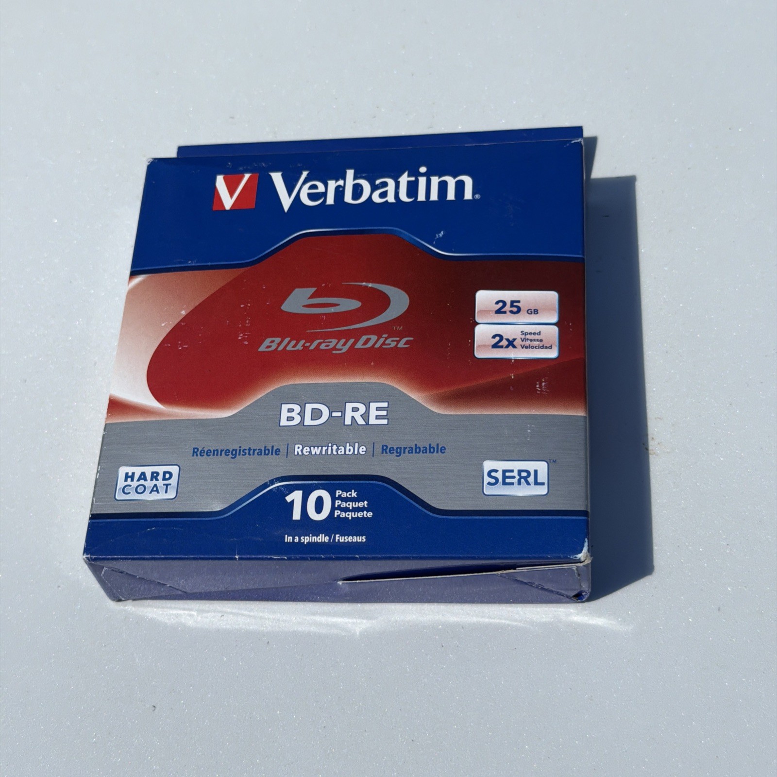 Verbatim BD-RE (Re-Writeable) 25GB 2x Speed Blu-ray 10 Pack In A Spindle