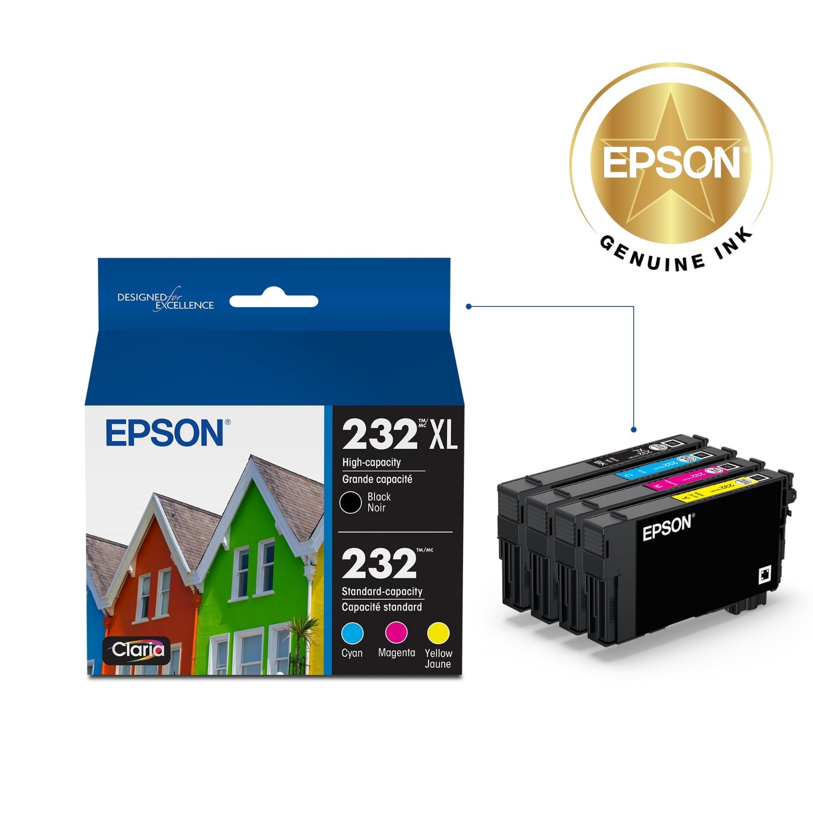 Epson 232XL T232XL-BCS Genuine Ink Combo WF-2930 WF-2950 