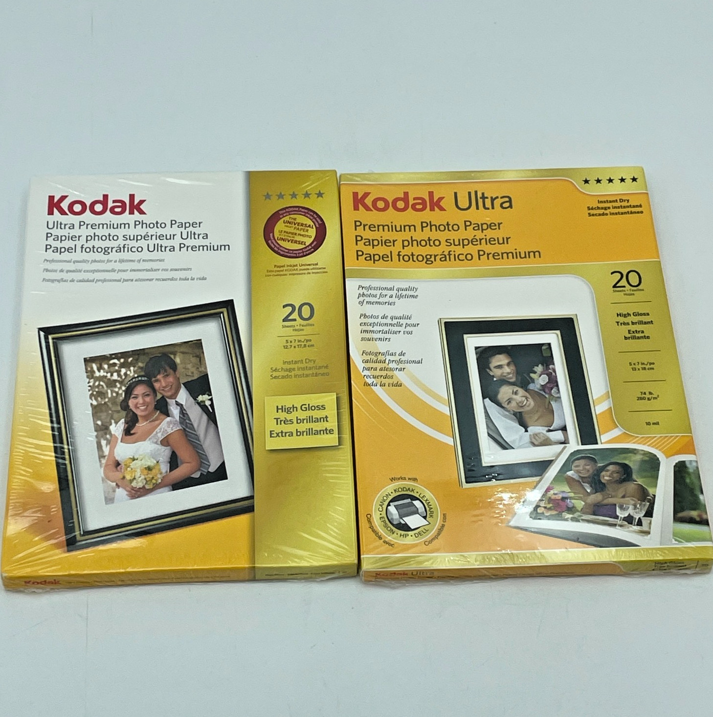 KODAK Ultra Premium Photo Paper 5x7 High Gloss Inkjet 40 Sheets Sealed Lot