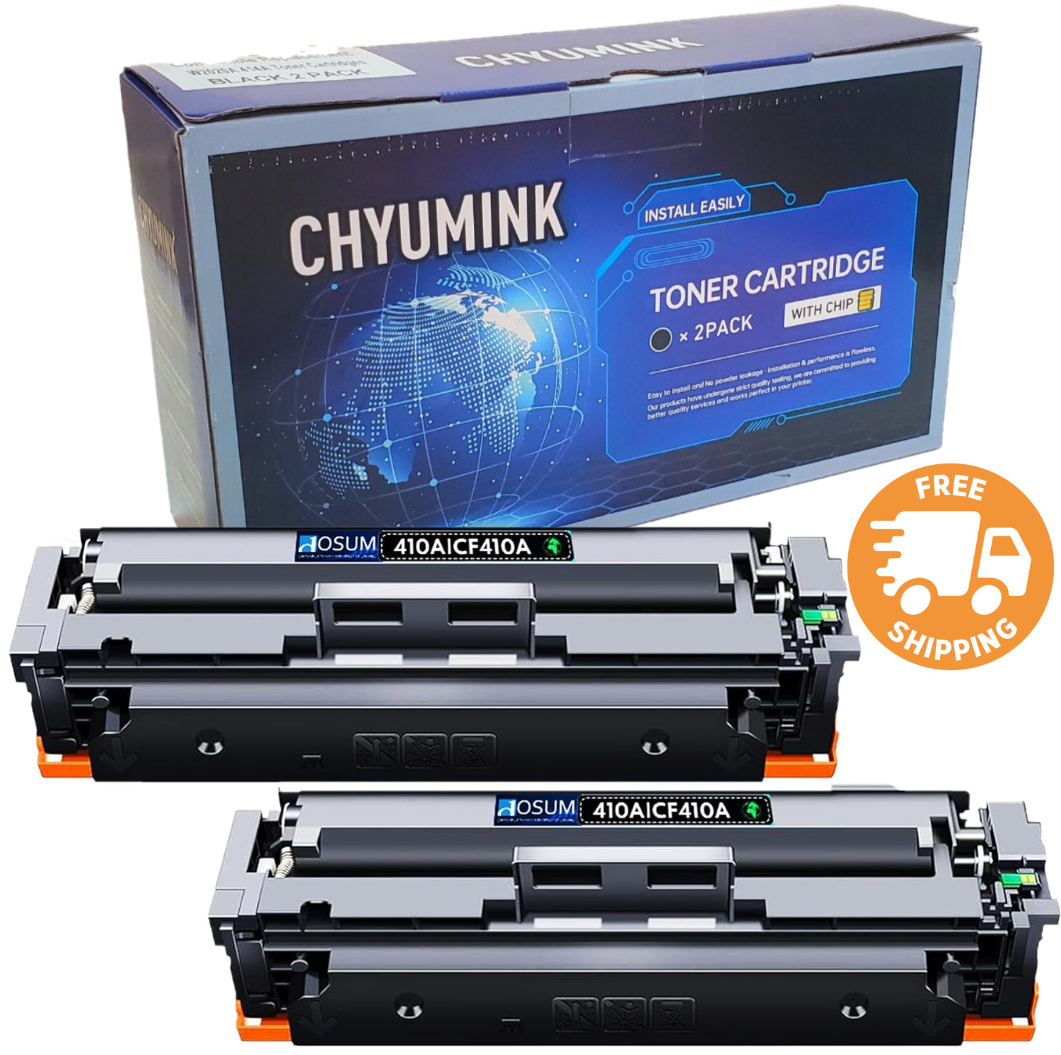 2 PacK CF410X Black Toner Cartridge For HP LaserJet Pro M452dn M452dw MFP M377dw
