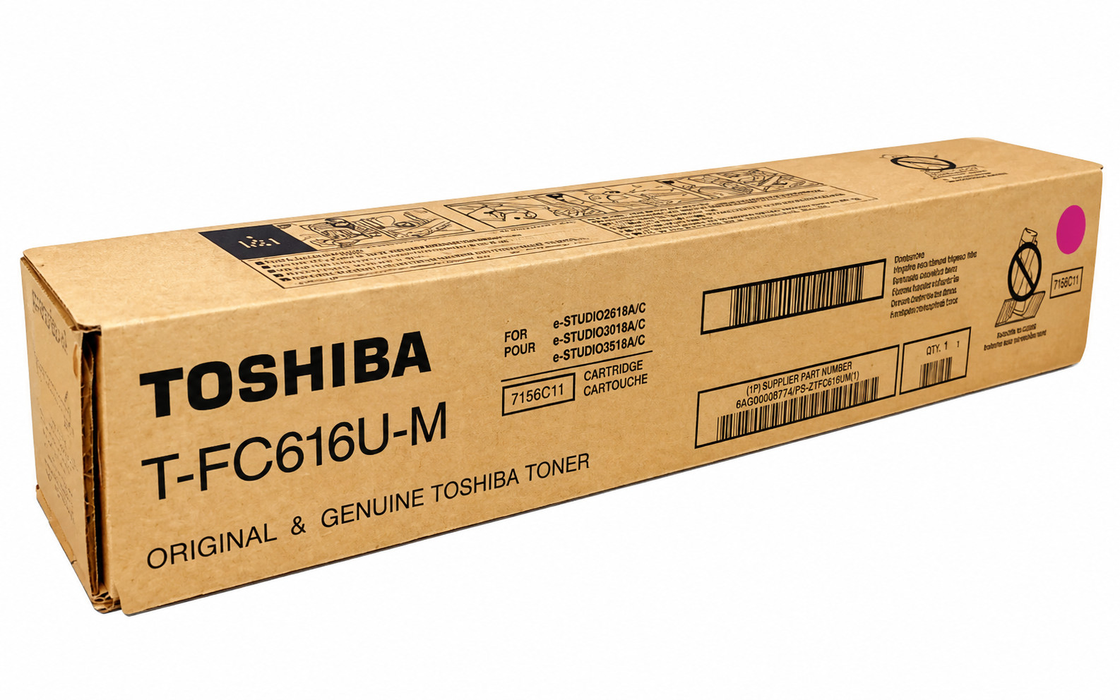 Toshiba TFC616UM Magenta Toner Cartridge