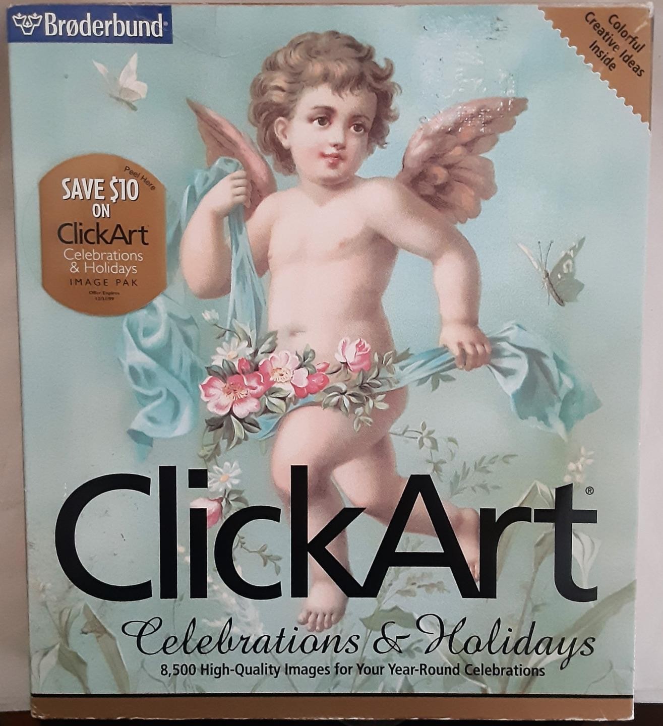 Vintage Broderbund CLICKART Celebrations & Holidays for Windows 3.1 or Win 95