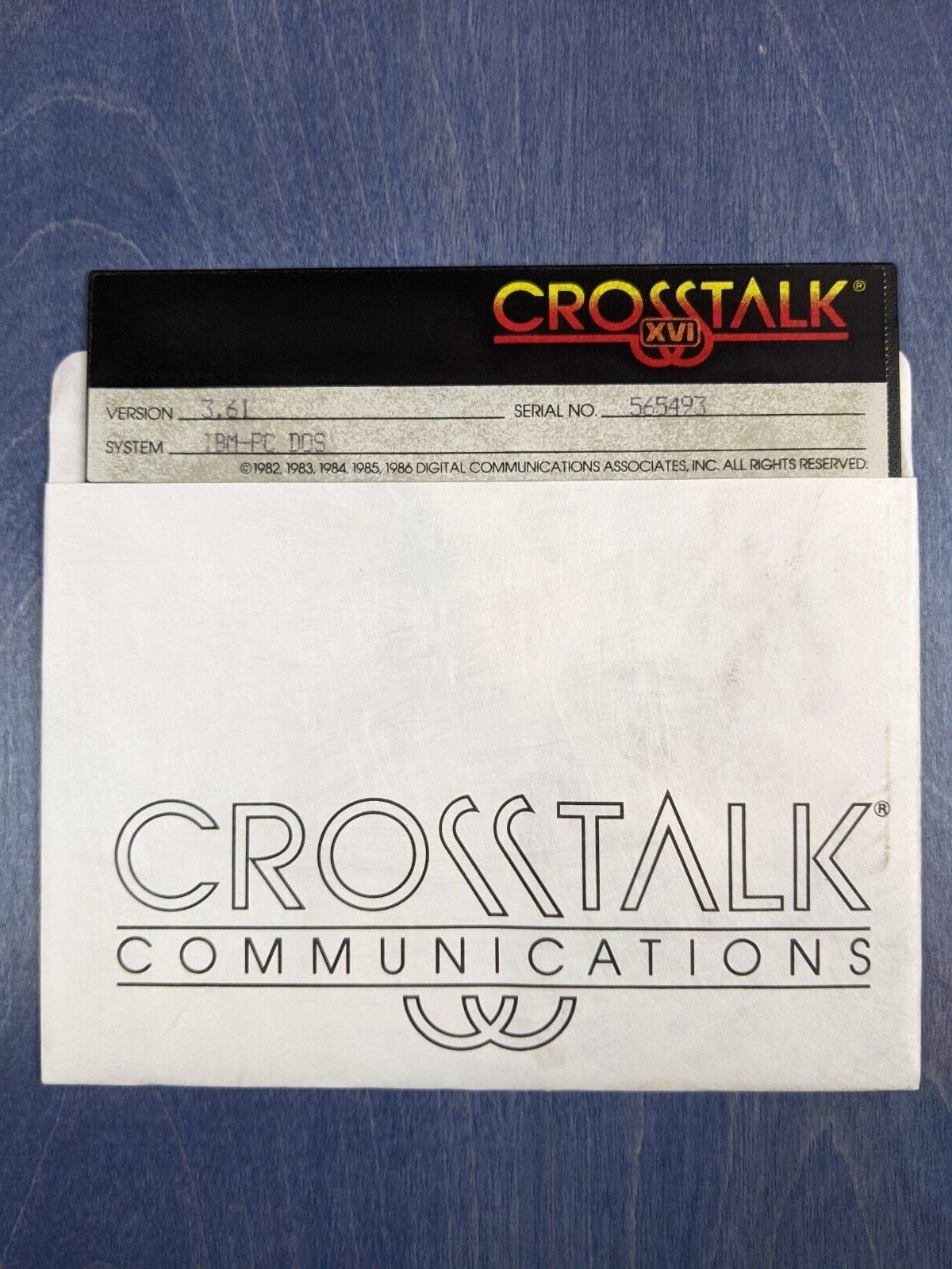 Vintage 1986 IBM PC Crosstalk XVI 16 v3.61 Digital Communications 5.25\