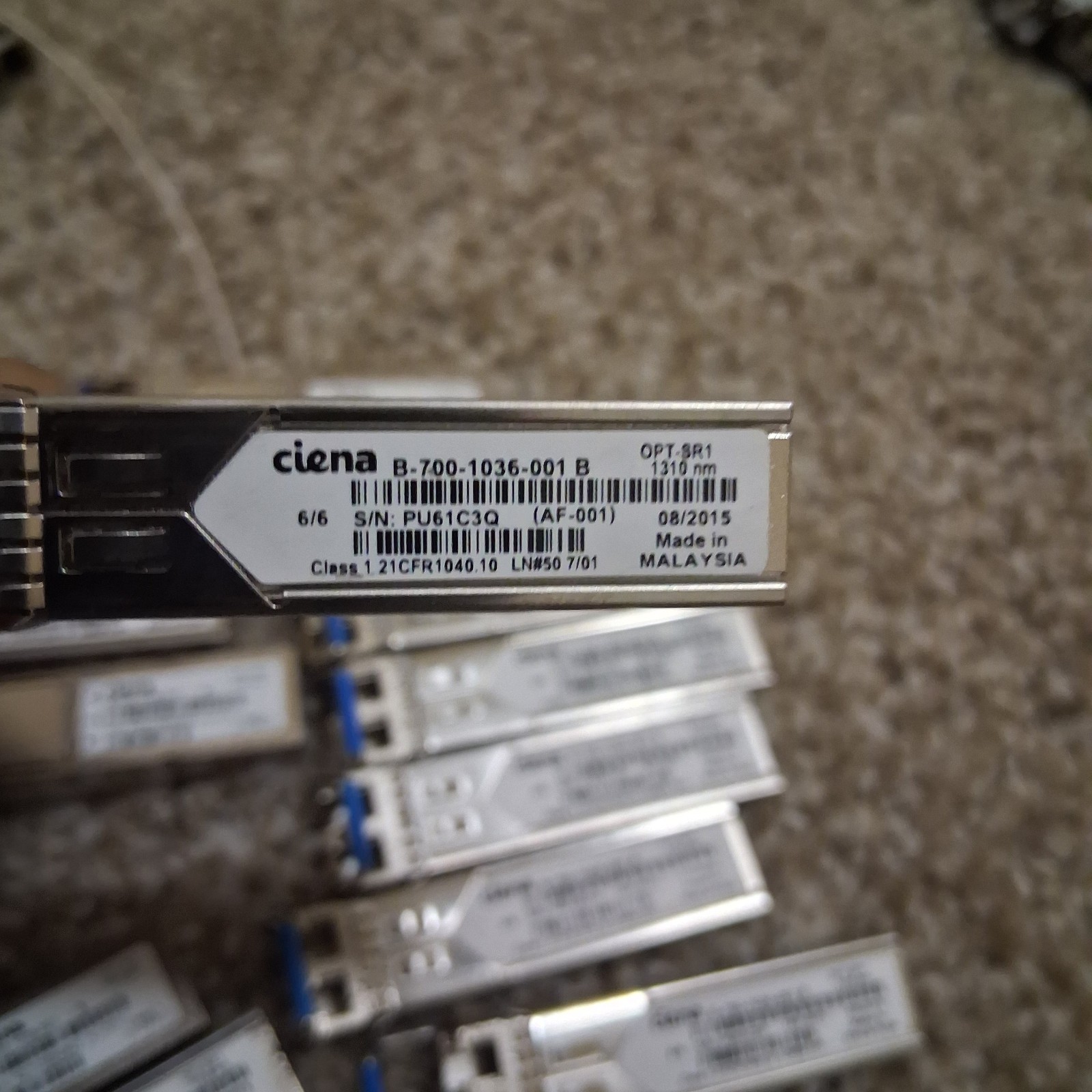 Lot of 17Pcs Ciena B-700-1036-001 B OPT-SR1 1310nm SFP Modules