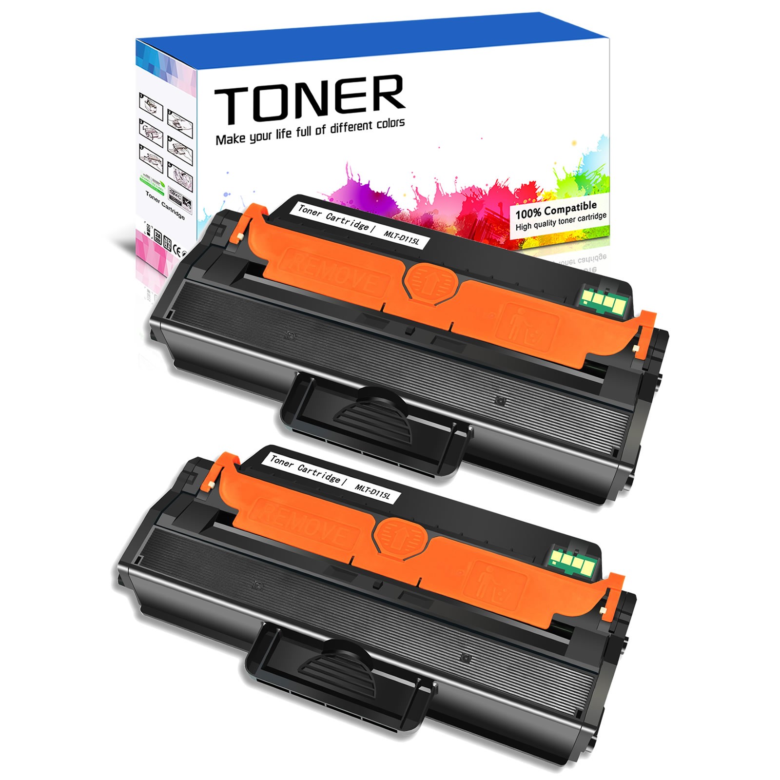 2PK MLT-D115L 115L Toner Cartridge For Samsung SL-M2670N SL-2670FN High Yield