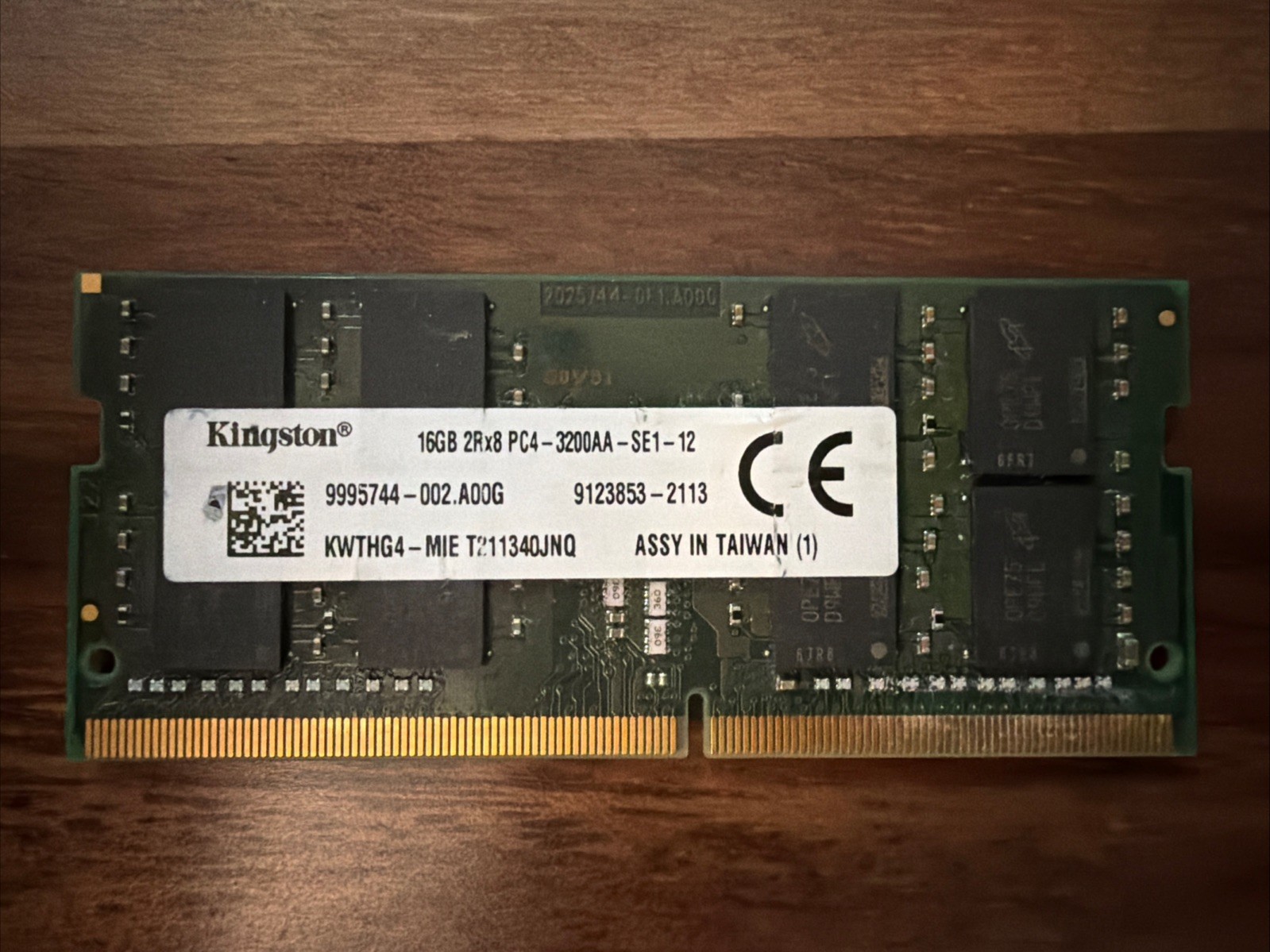 Laptop Memory 16GB DDR4 3200MHz 2Rx8 SODIMM Kingston 