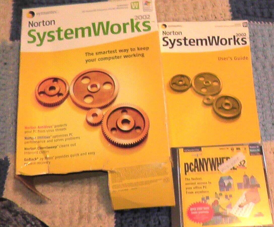norton systemworks 2002 big box symantec pcanywhere system works pc windows 95