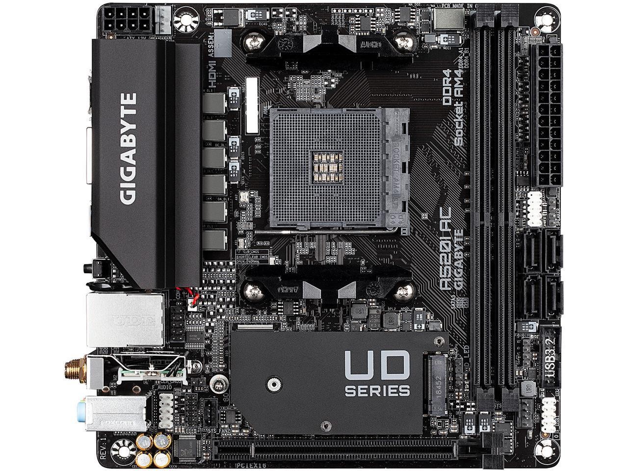Gigabyte A520I AC Mini ITX Motherboard - AMD A520 Chipset