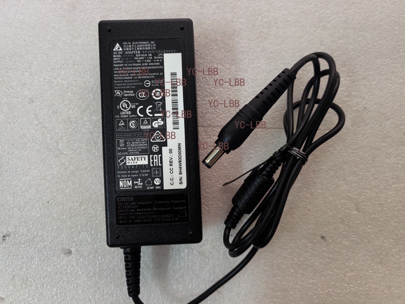 NEW Delta 65W 19V3.42A For Gigabyte GB-BRi3H-8130 ADP-65JH HB Genuine AC Adapter
