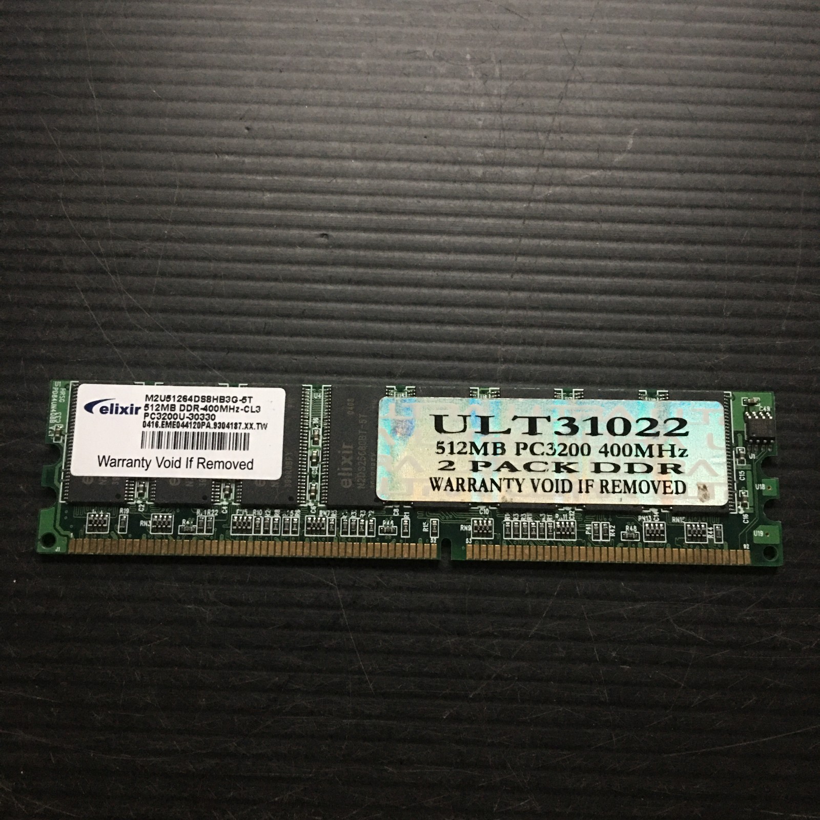 Elixir ULTRA ULT31022 512MB PC3200U-30330 DDR 400MHz Desktop Memory RAM