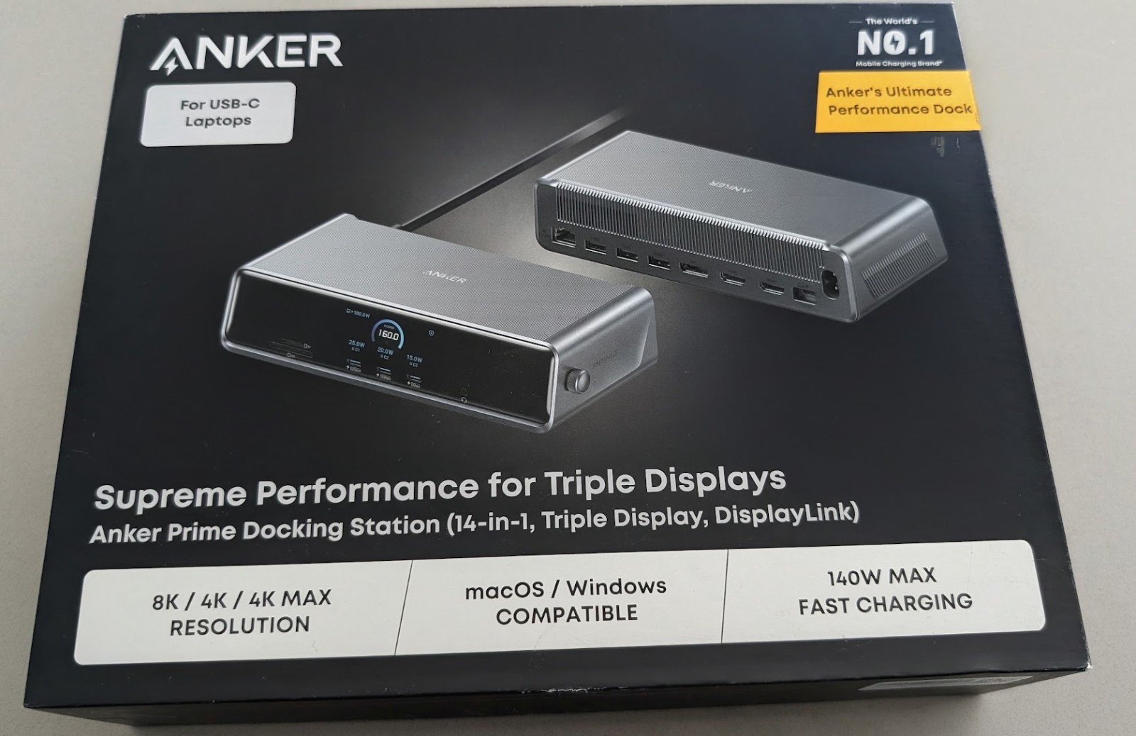 Anker Prime DL7400 Docking Station 14-in-1 Triple Display DisplayLink 140W NEW