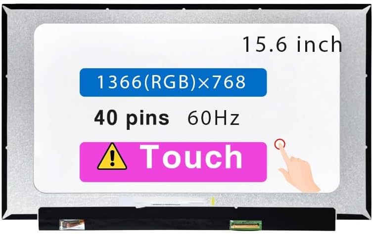 15.6" LCD Screen for HP 15-DY1755CL 15-DY2005TG HD 40pin Touch Display