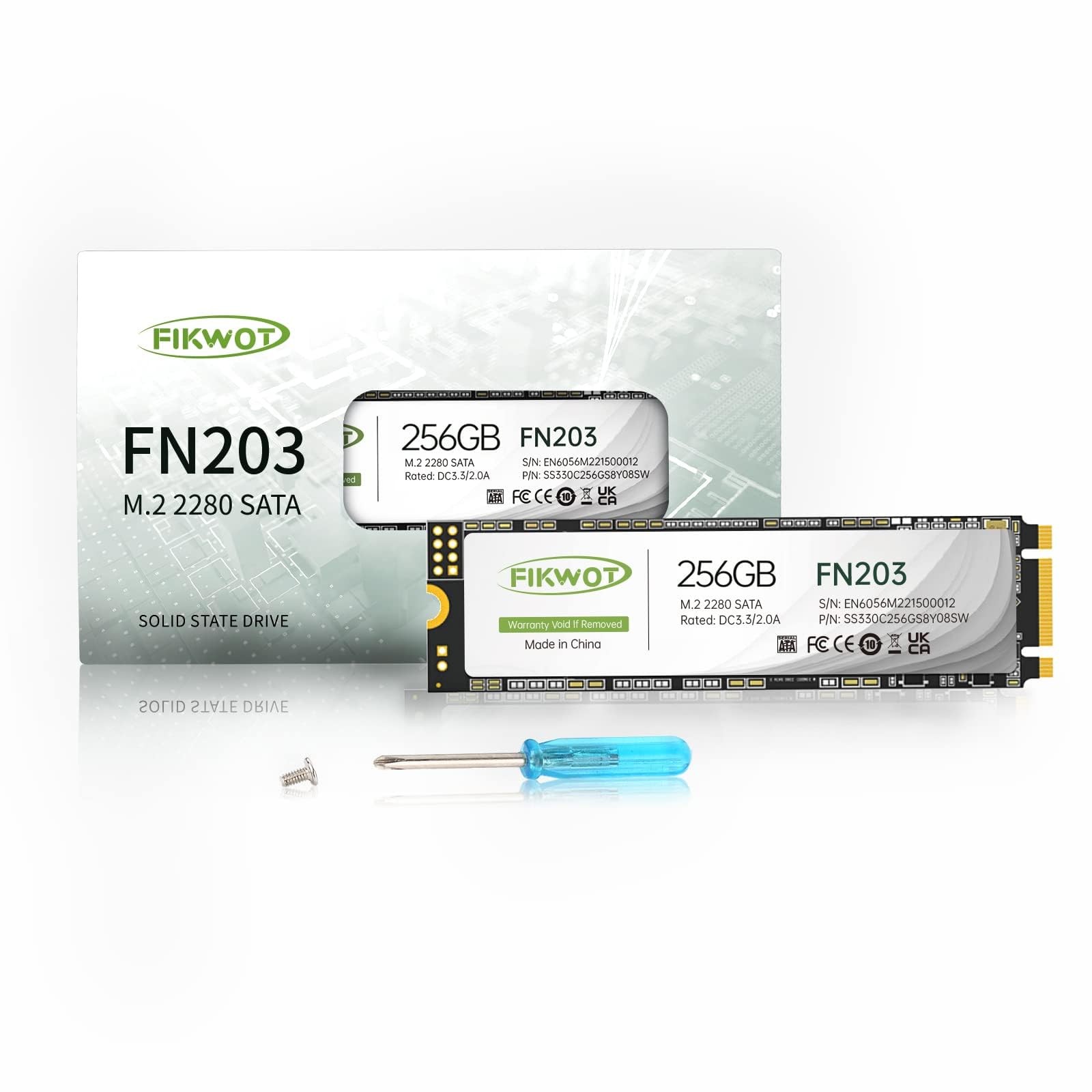Fikwot 512GB SSD M.2 SATA NGFF TLC Internal Solid State Drive For Tablet Mini PC