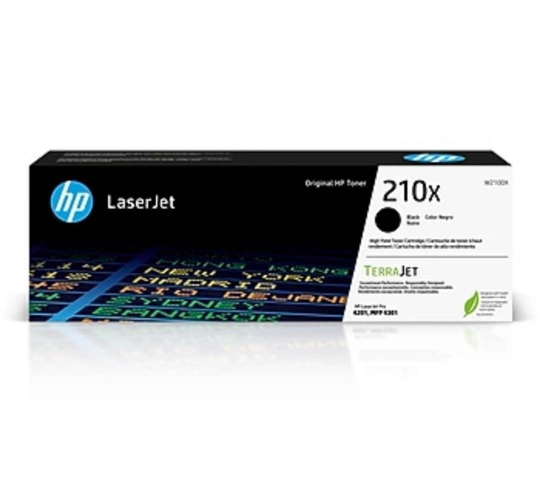 HP 210X Black High-Yield Toner Cartridge -W2101X LaserJet Pro 4201, Pro MFP 4301