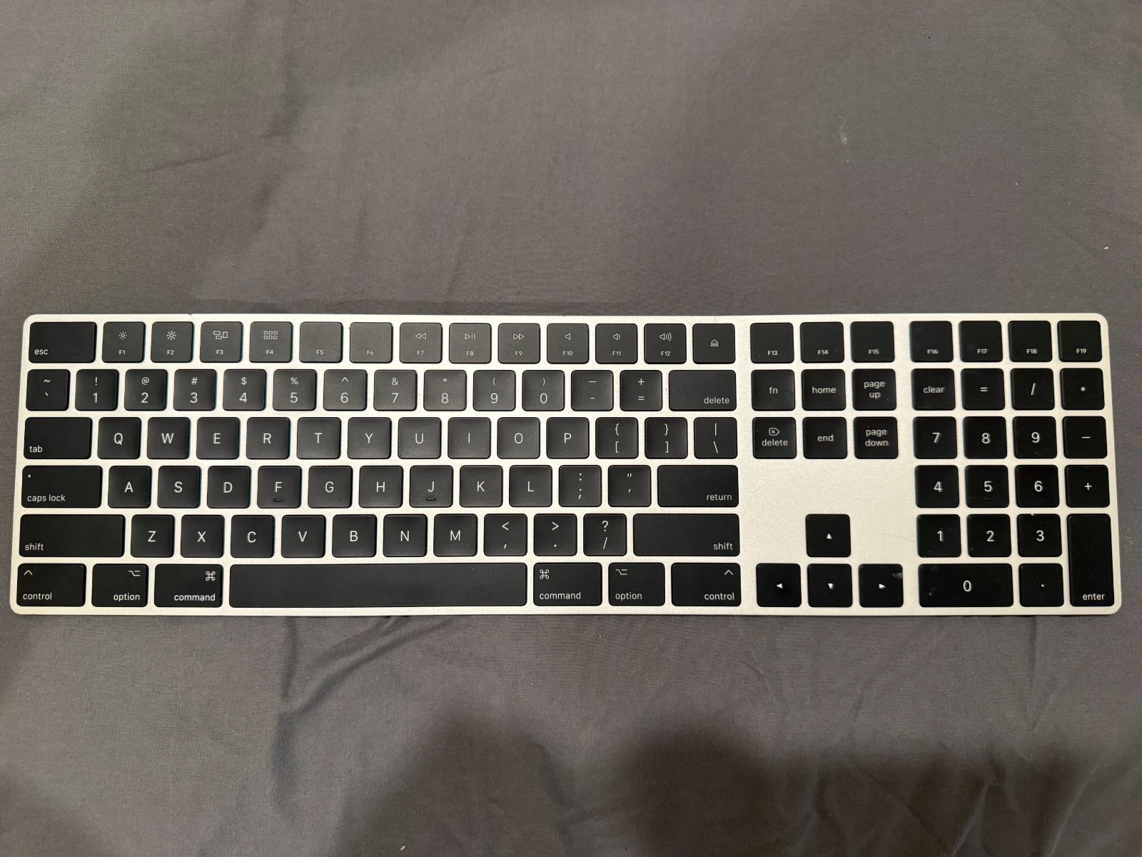 [USED] Apple Magic Keyboard with Numeric Keypad A1843 Silver Black Keys
