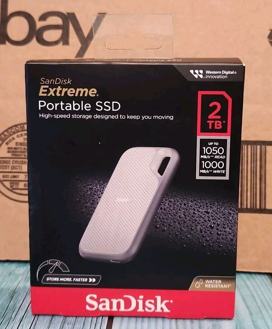 🔥NEW SANDISK EXTREME PORTABLE SSD 2TB SDSSDE51-2T00-AW25 Solid State Drive🔥