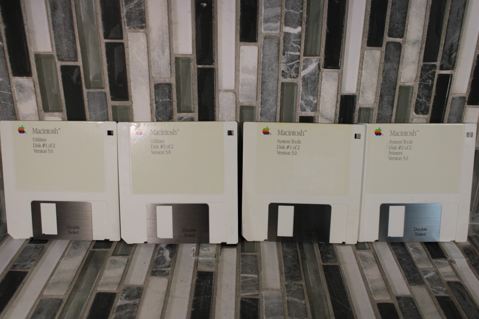 Vintage Macintosh Versions 5.0 Utilities & System Tools 4 Floppy Disks
