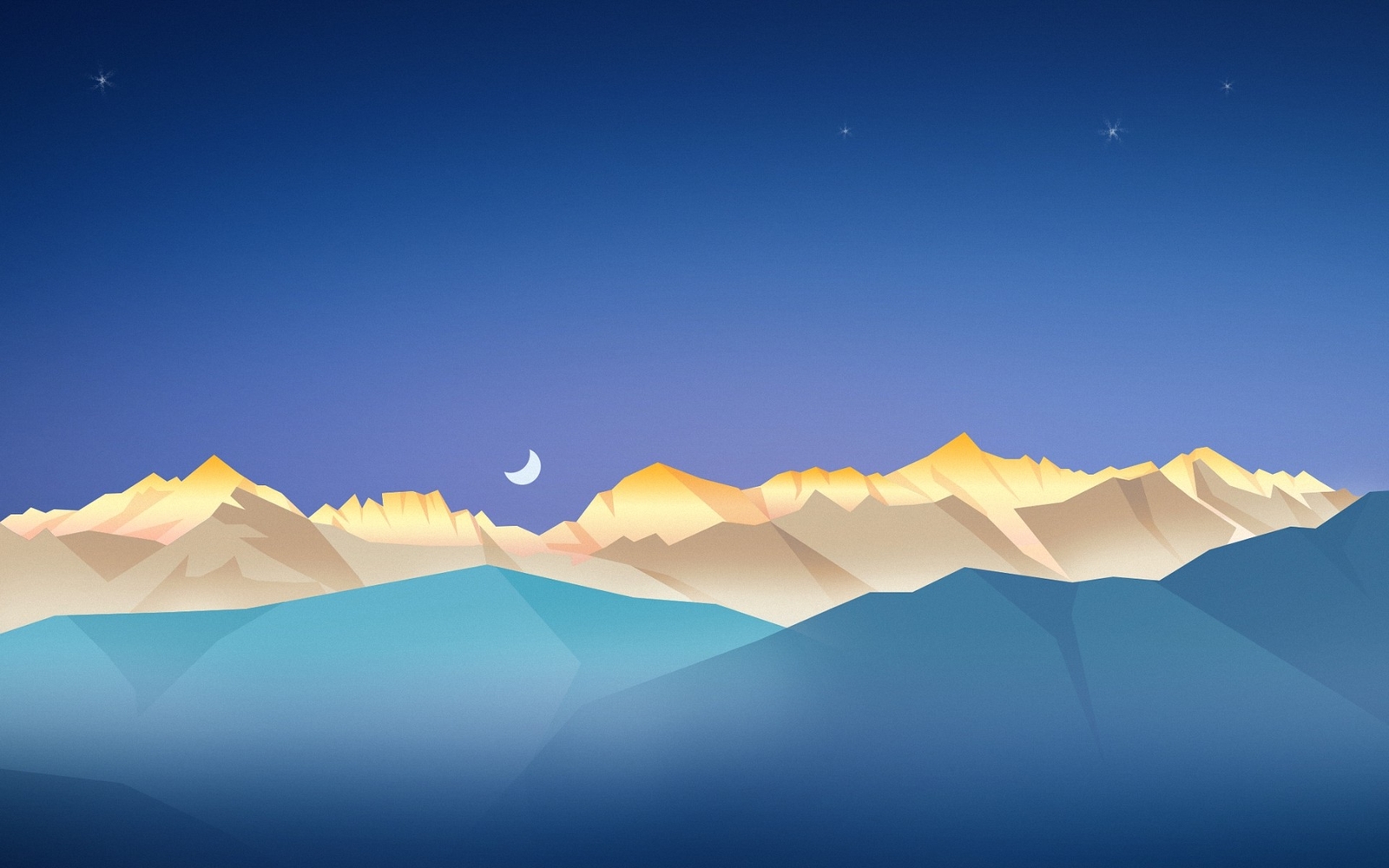 Landscape night minimalism mountains nature art sky Custom Gaming Mat Desk