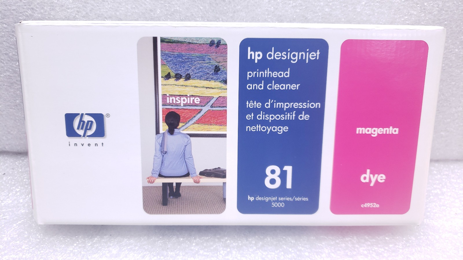 Genuine HP 81 Magenta Printhead & Cleaner C4952A DesignJet 5000 5500 5500ps #99
