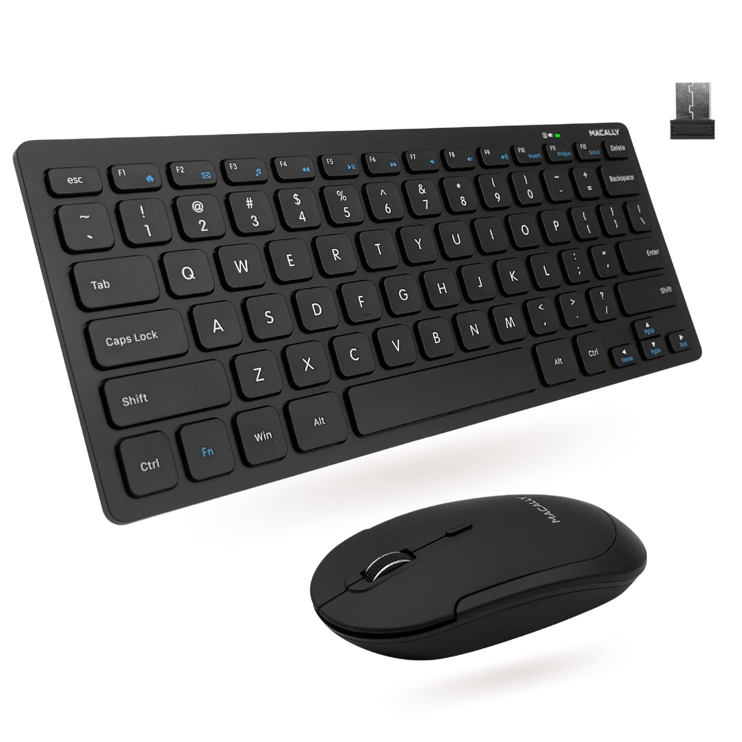 Macally Small Wireless Keyboard and Mouse Combo - An Essential Workspace Duo ...