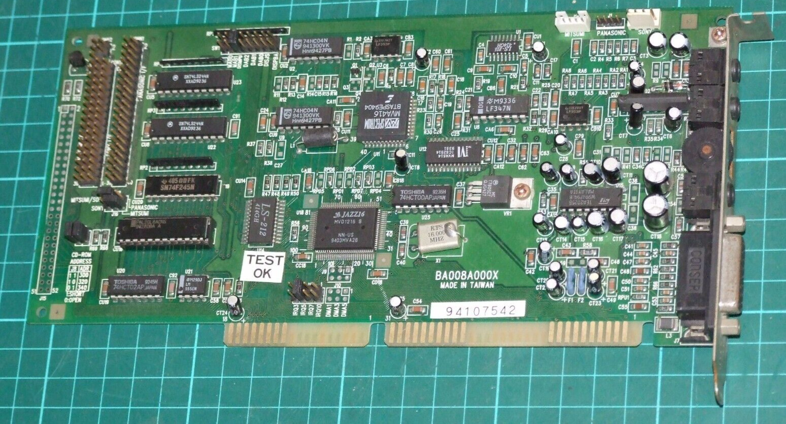 Vintage Media Vision Jazz  MW-0203122 16-bit ISA Sound Card