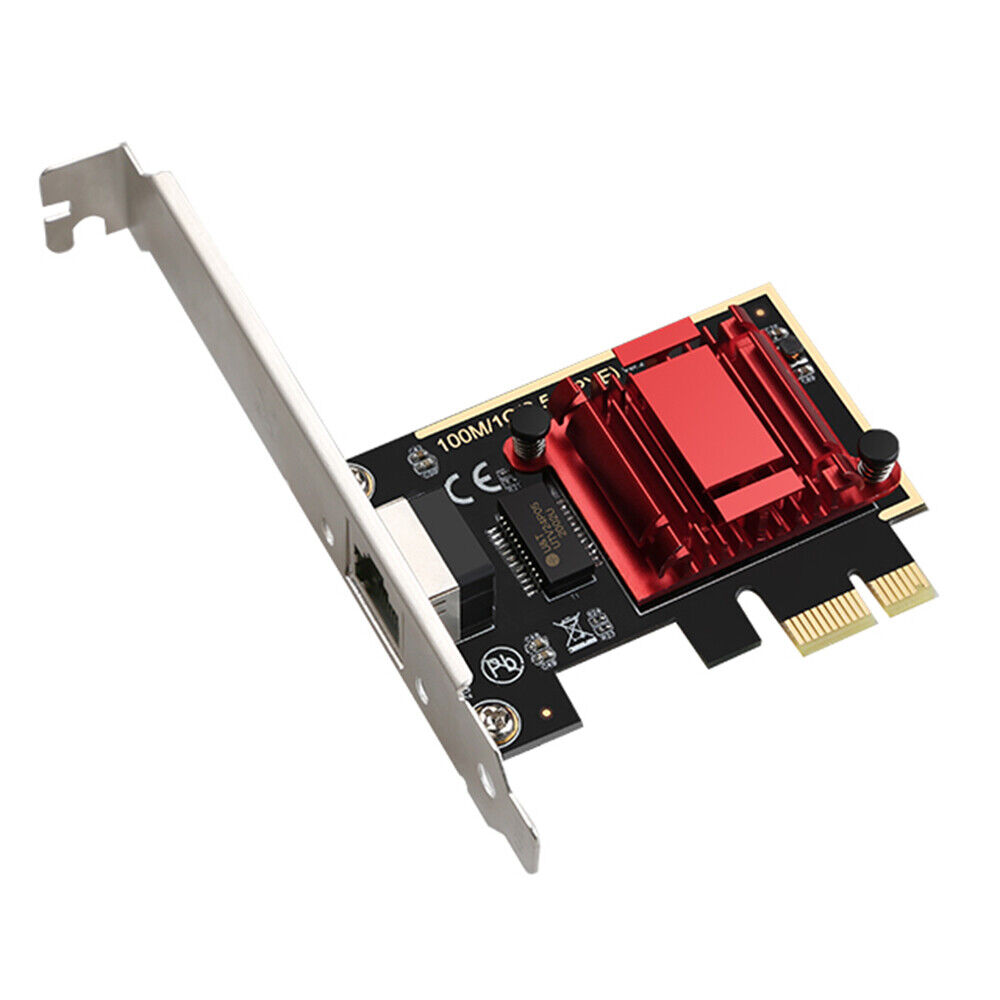 Desktop PC 2.5Gbps LAN Card RJ45 Wire Gigabit Ethernet PCI-e X1 Network Adapter