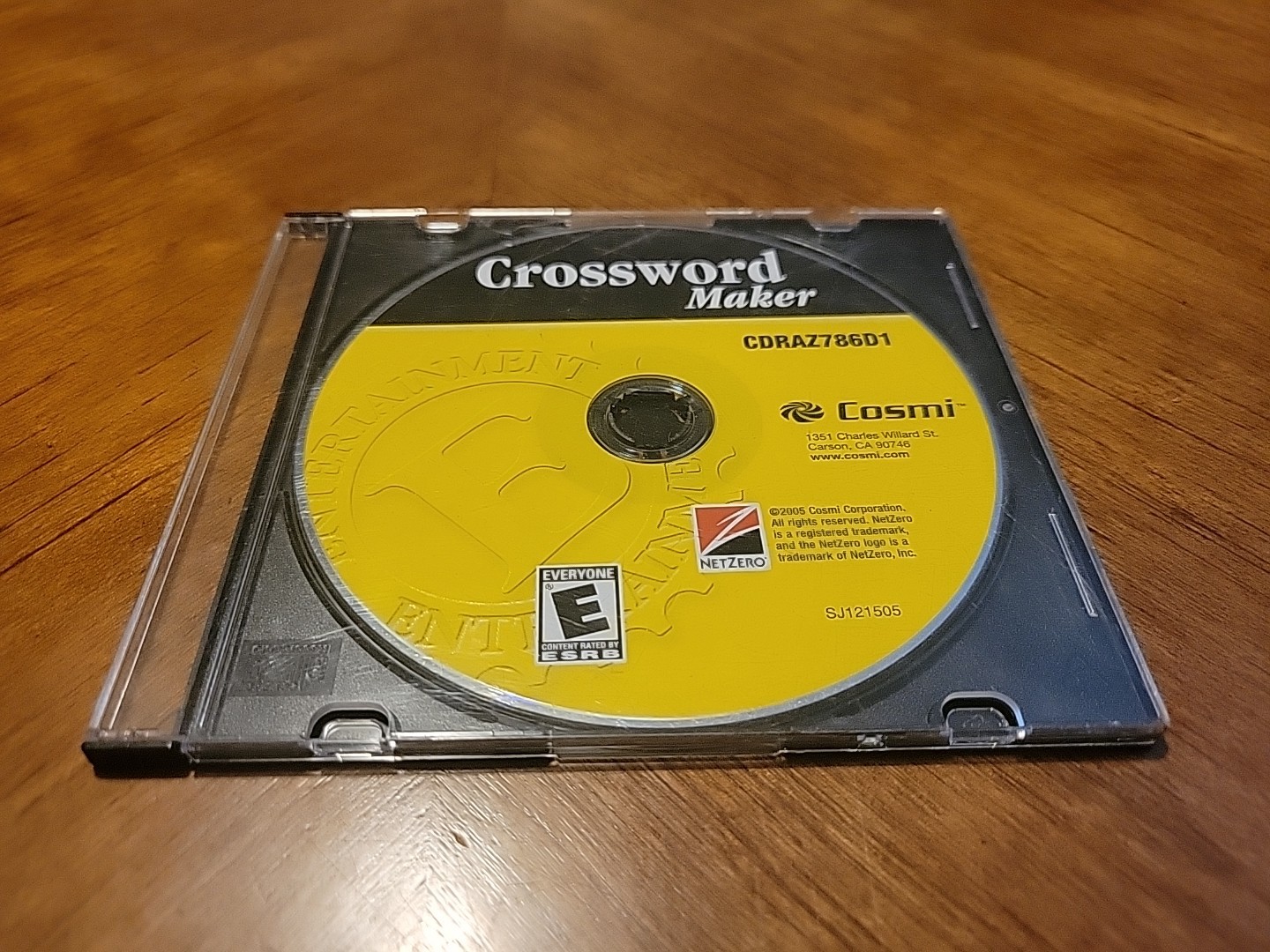 Crossword maker CDRS786 PC CD-Rom by Cosmi  for Win 98/XP  2005
