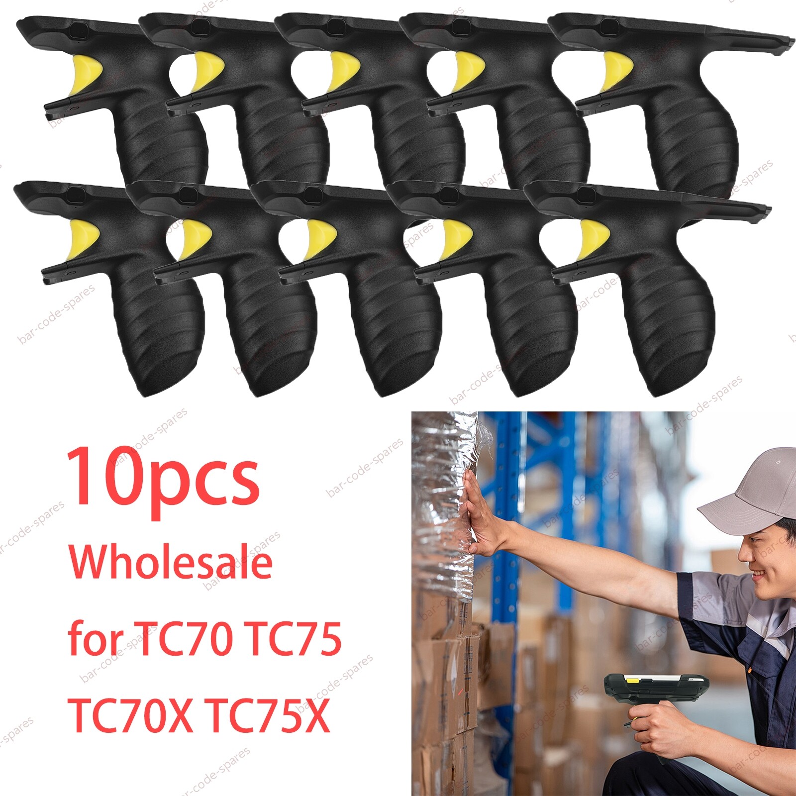 10pcs For Zebra TC70 TC70X TC72 TC77 Snap On Trigger Pistol NO-OEM TRG-TC7X-SNP1