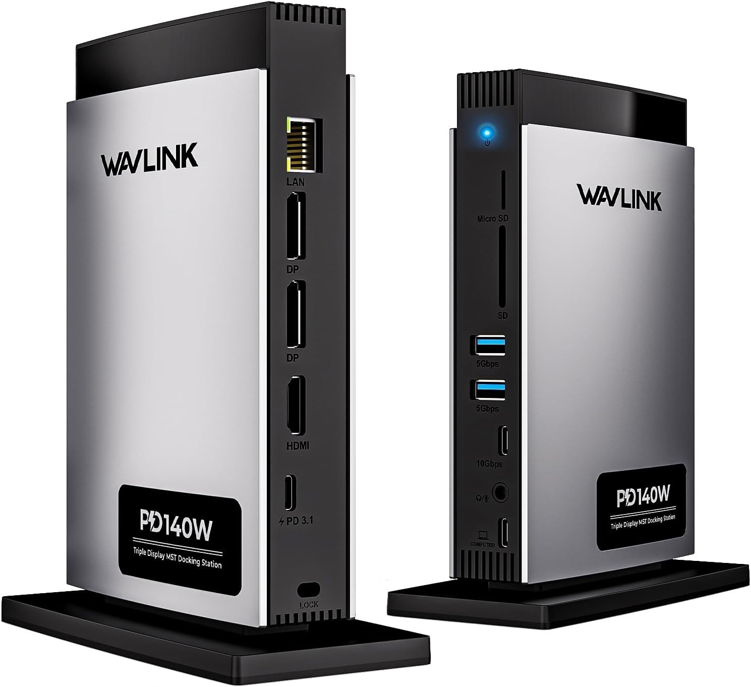 New - WAVLINK Laptop Docking Station 3 Monitors, 11-in-1 USB C Docking Station w