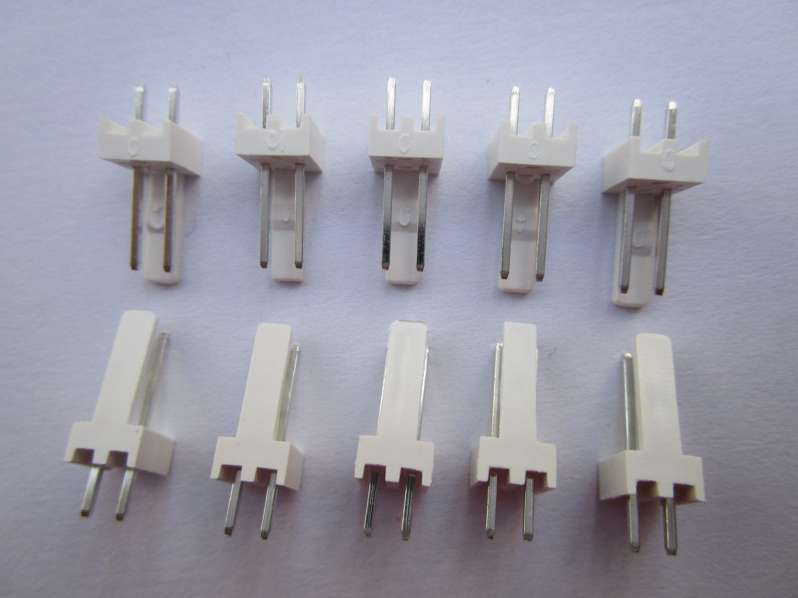 1000 pcs Pitch 2.54mm 2510 2 Pin Male Plug Connector White Color New