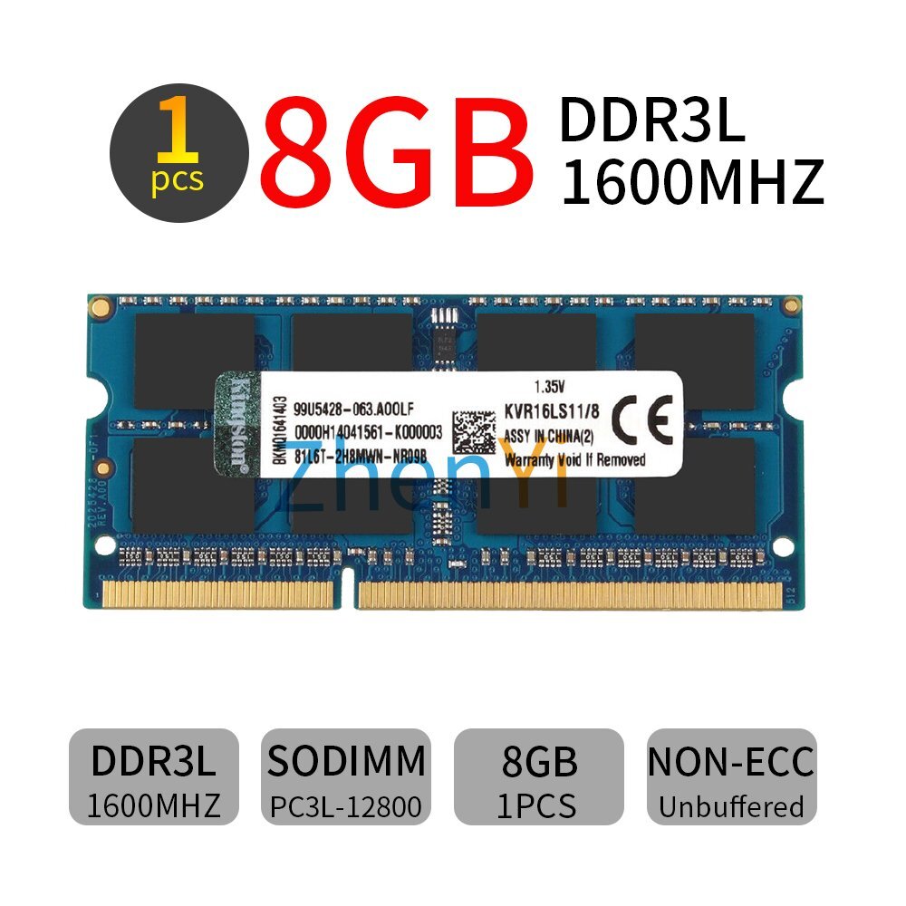 Kingston 8GB 4GB DDR3L1600MHz  PC3L-12800 1.35V Laptop Sodimm Memory Lot AB