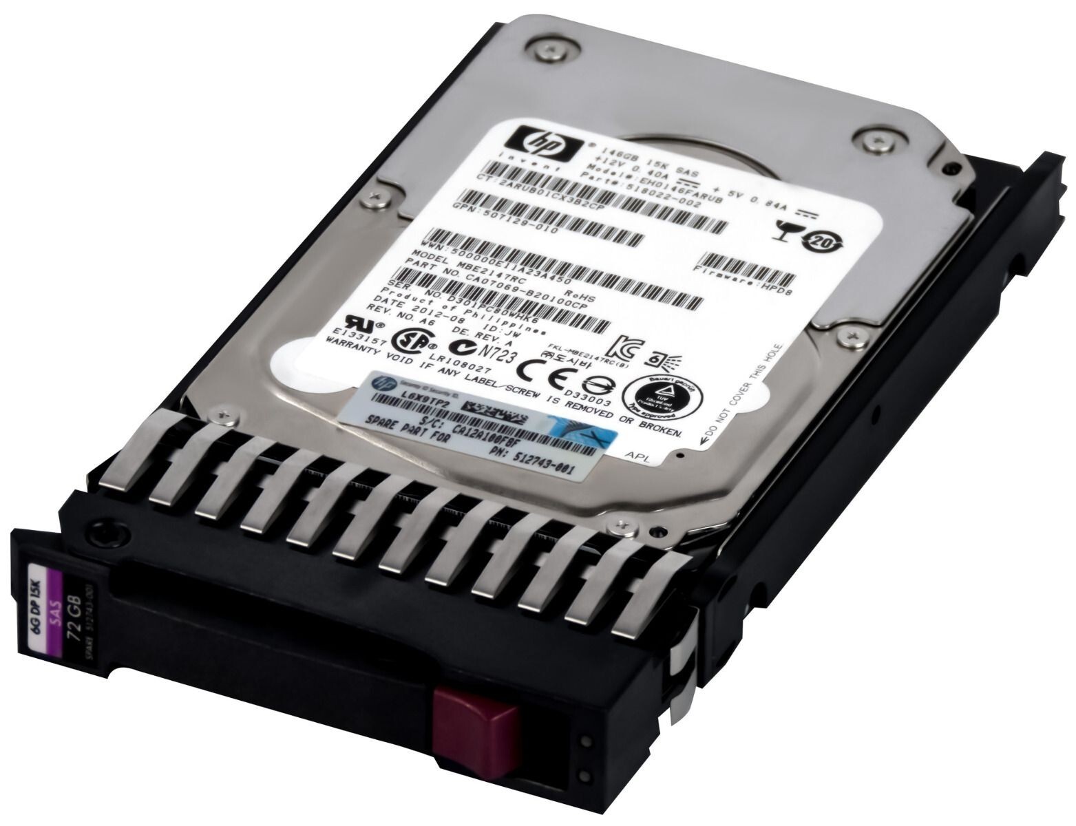 HARD DRIVE HP EH0146FARUB 518022-002 146GB 15000RPM 16MB SAS-2 2.5"