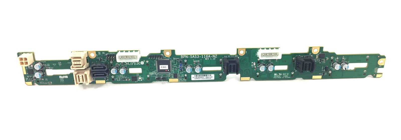 Supermicro 10-Bay SFF Hard Drive Backplane BPN-SAS3-116A-N2