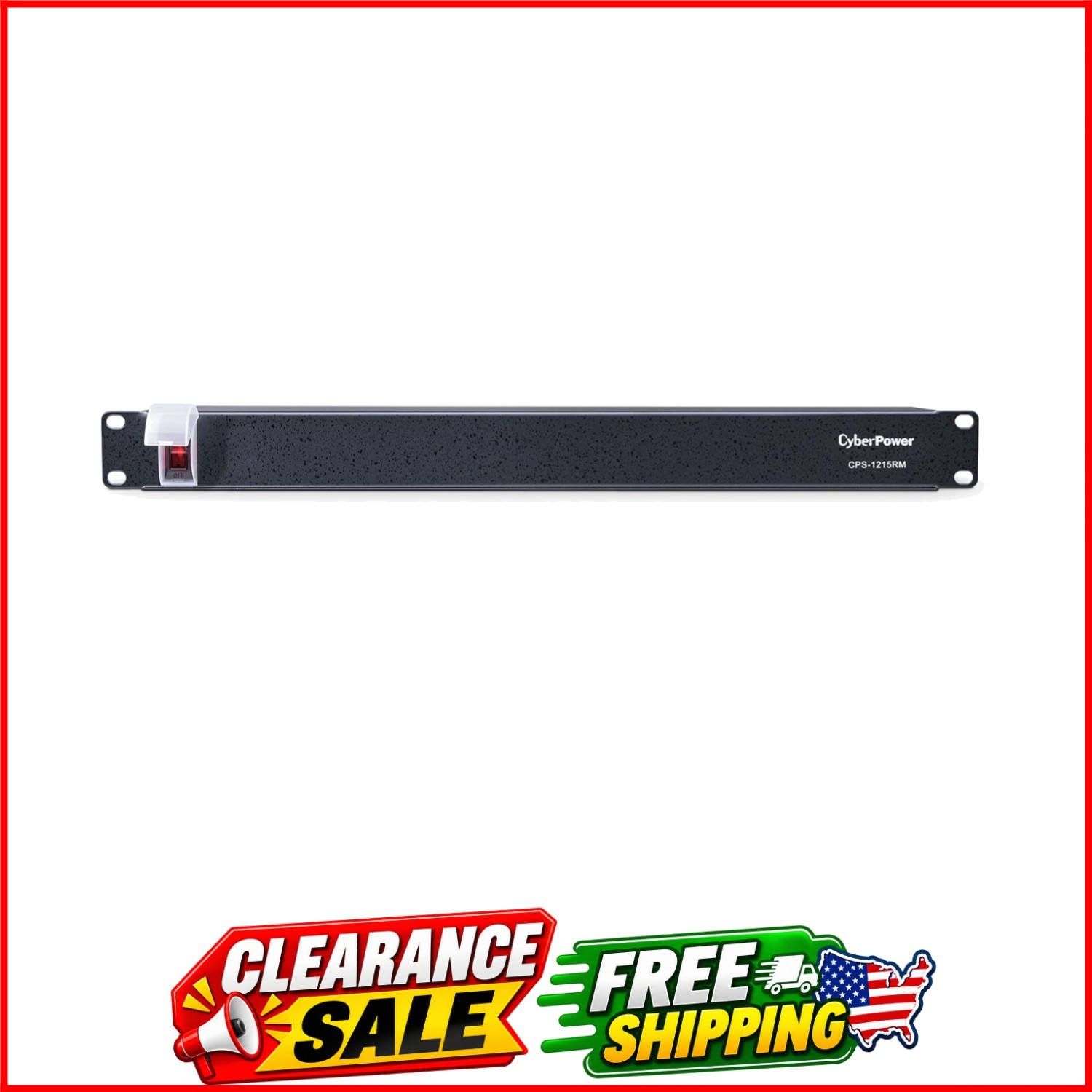 Basic PDU, 100-125V/15A, 10 Outlets, 15ft Power Cord, 1U Rackmount