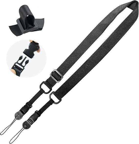 BLOSOMEET Adjustable Nylon Shoulder Strap for Tablets & Cameras, Black