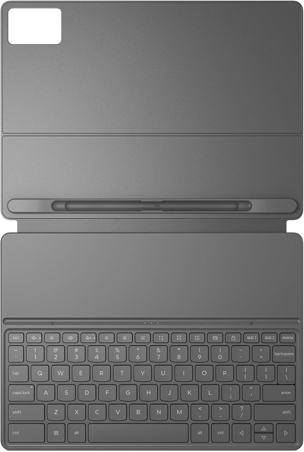 Lenovo Idea Tab Plus Folio Keyboard Case Pogo Pin Pen Holder ZG38C07530 Grey