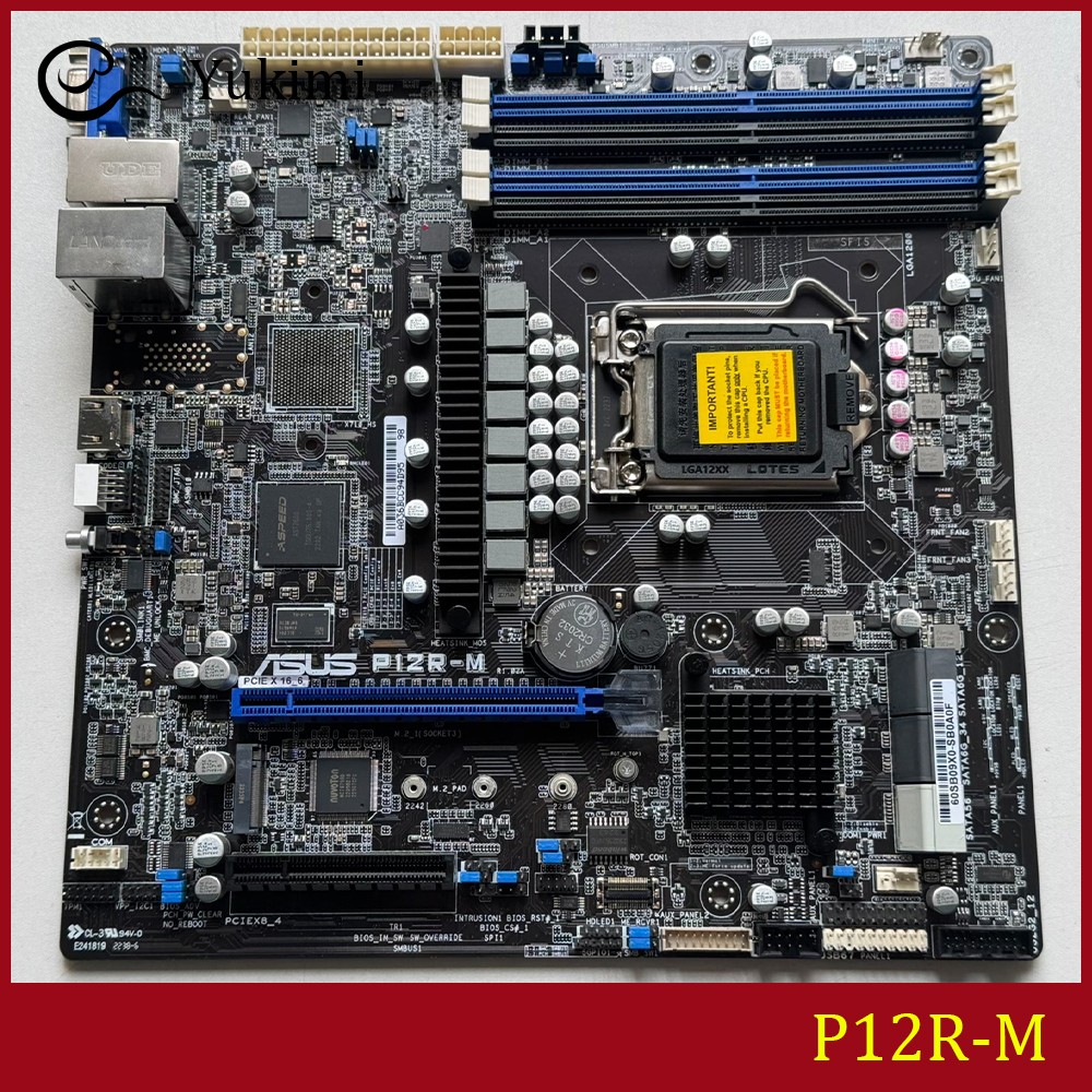 FOR ASUS P12R-M LGA1200 DDR4*4 128GB HDMI VGA Micro ATX Ｍotherboard Test OK