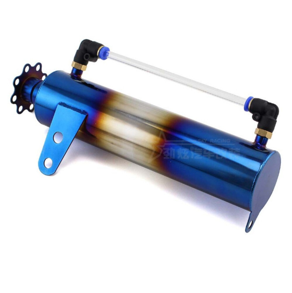Universal Coolant Radiator Cooling Burnt Aluminum Catch Tank Overflow Reservoir