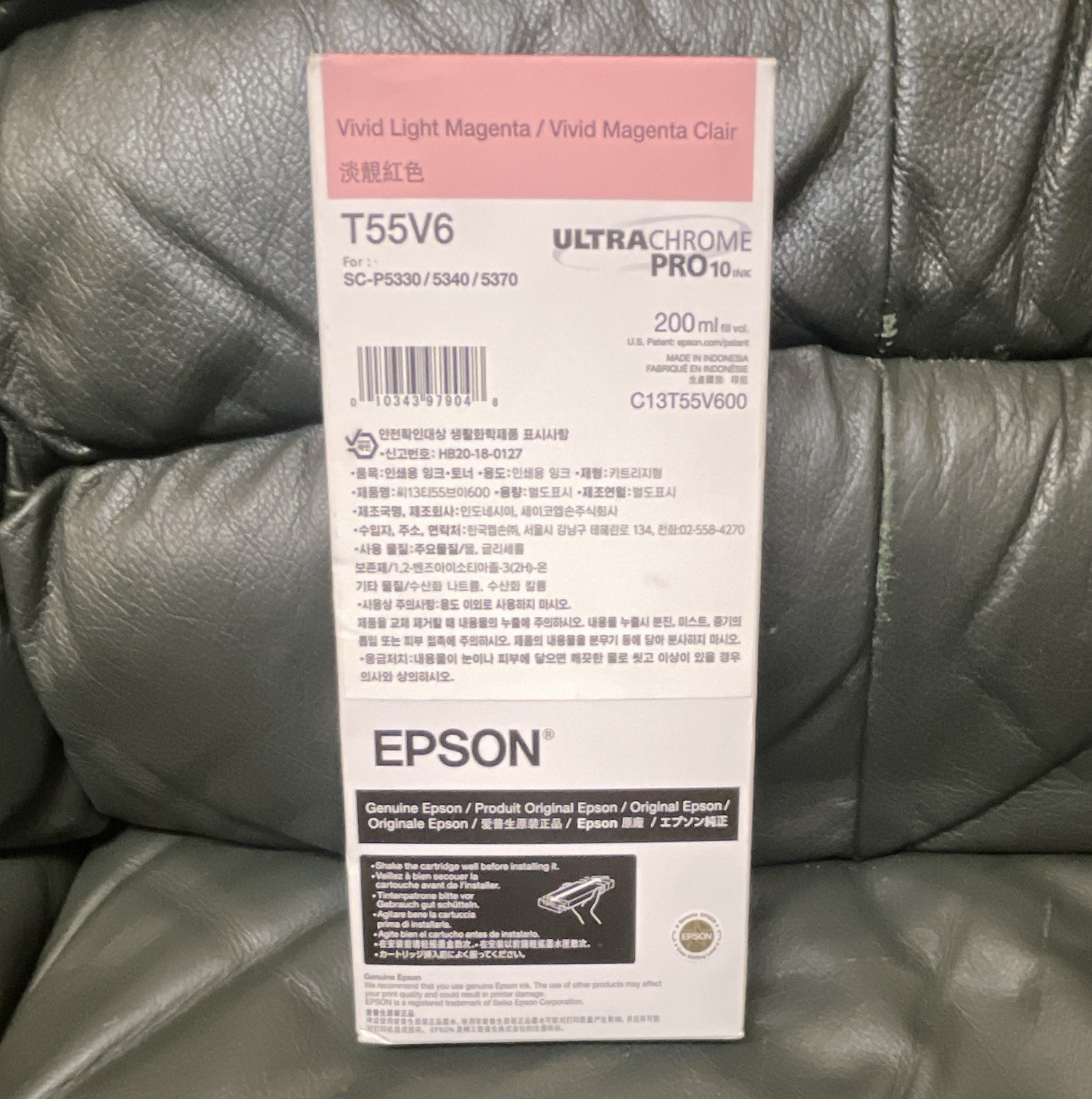 Epson T55V6 Vivid Light Magenta UltraChrome PRO10 Ink 200ml SC-P5330