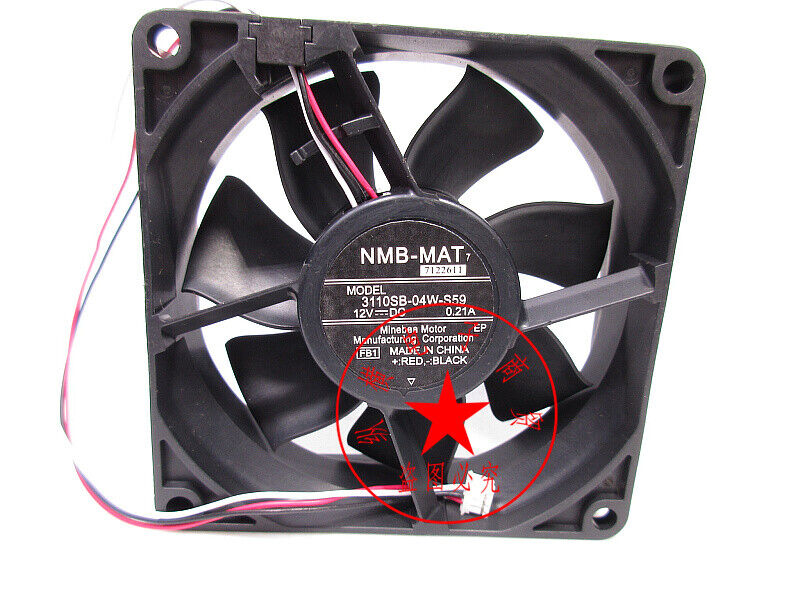 Qty:1pc 3-wire projector chassis silent fan 3110SB-04W-S59 12V 0.21A 8cm